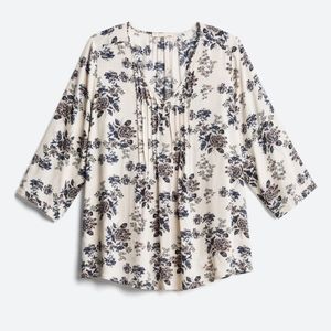 Maley Pleated Detail Top